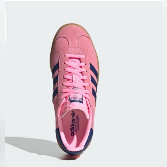 Adidas Gazelle Pink and Navy Sneakers - Picture 2 of 9